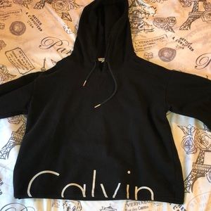 calvin klein cropped hoodie